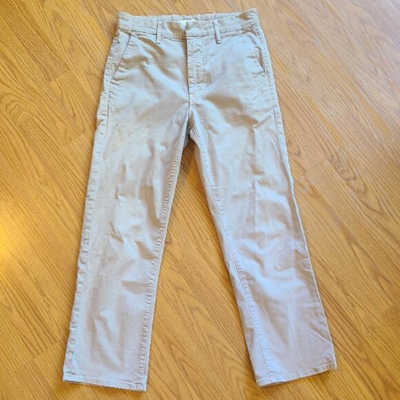 MOTHER THE TOMCAT PREP CROPPED KHAKIS CHINOS KILLING TIME CEMENT STRETCH sz 27 - Picture 2 of 9